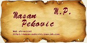 Mašan Peković vizit kartica